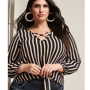 Forever 21 Plus Size Tie TOP